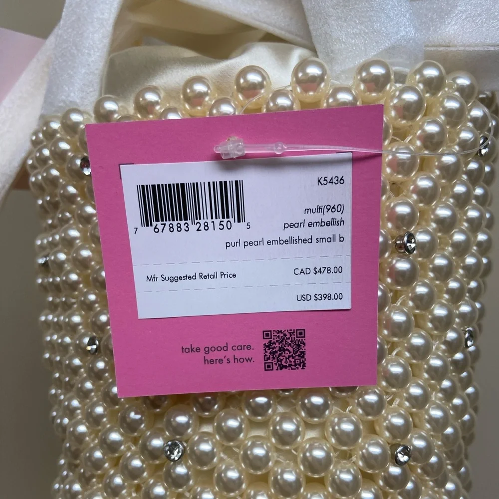 Kate Spade Purl Pearl Embellished Small Bucket Bag